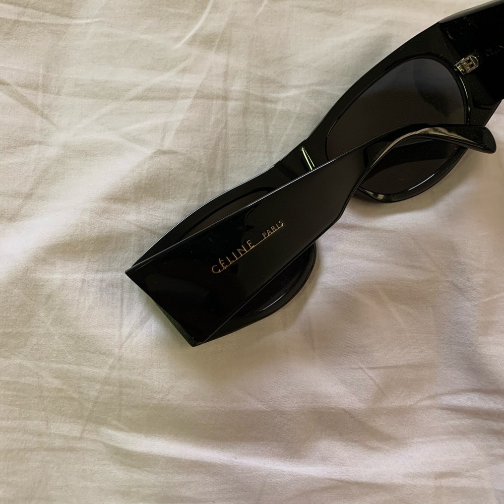 Celine Black Oversized Cat-Eye Sunglasses - Picture 2 of 8